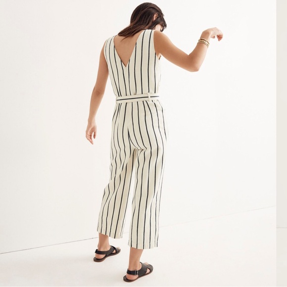 Madewell Striped Pull on Jumpsuit in Marta Stripe - Picture 2 of 12